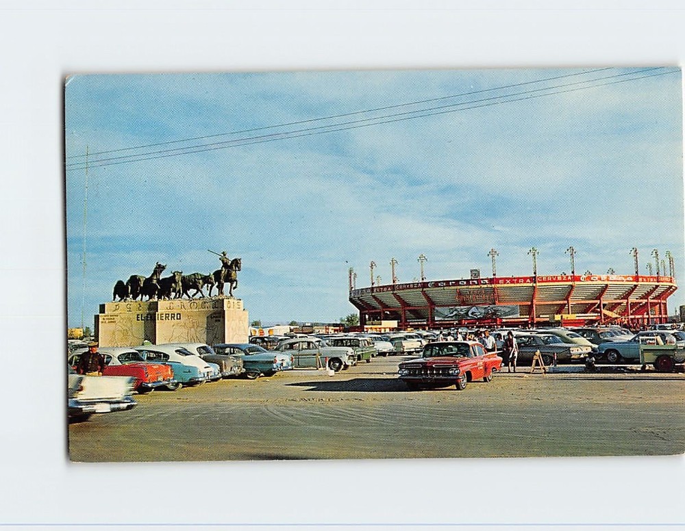 Postcard Monumento El Encierro and the Plaza de Toros in Ciudad Juárez Mexico
