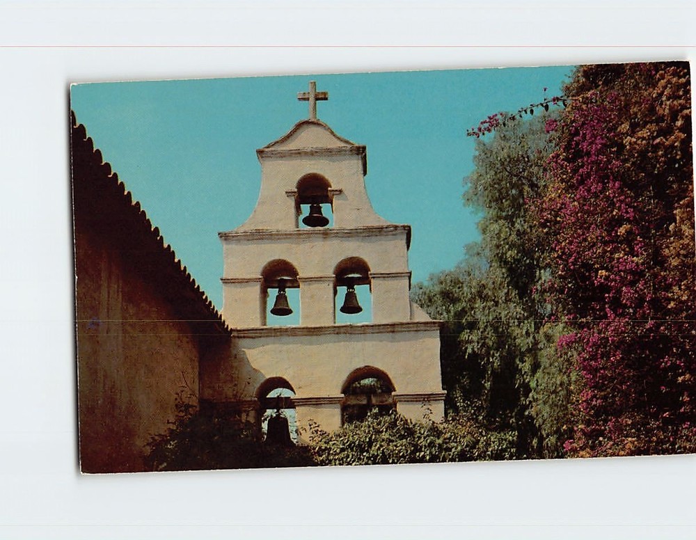 Postcard Mission San Diego de Alcala Bell Tower San Diego California USA