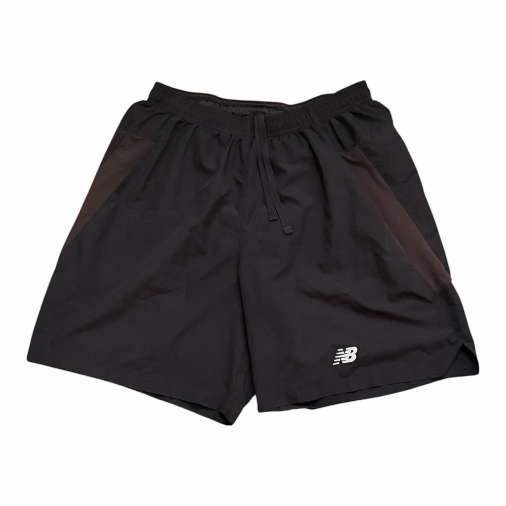 New Balance Running Shorts Mens L Black Athletic Gym Workout Drawstring