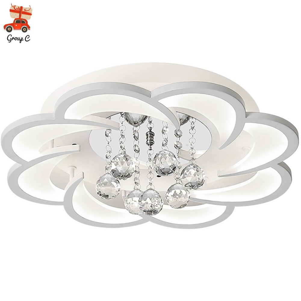 Modern Crystal Flower LED Chandelier Acrylic Ceiling Light Fixture
