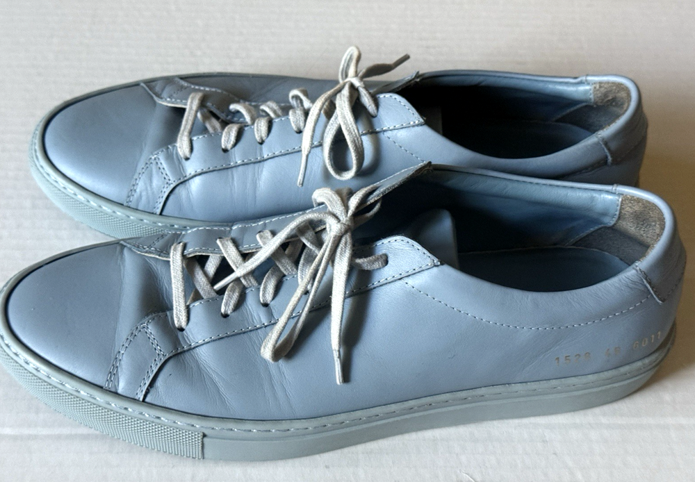 Common Projects Blue Achilles Low Sneakers Lace Up Men's Size 10.5 #1528 45 6011-image