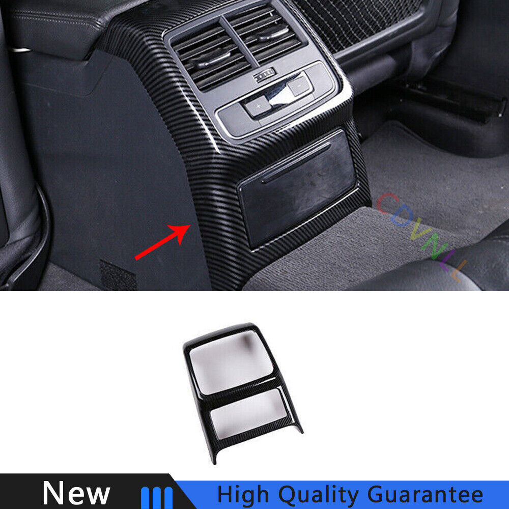 For Audi A4 A5 2017-2021 Carbon Fiber Car Rear Air Outlet Protection Panel 1PCS