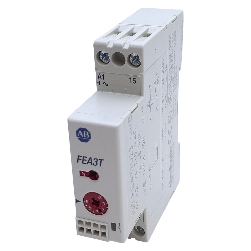 Allen Bradley 700-FEA3TU23 On-Delay Timing Relay, 0.05s-10h, 24-240VAC 24-48VDC