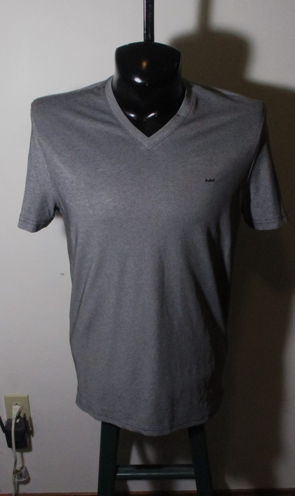 MICHAEL KORS Brown Short Sleeve V-Neck T-Shirt Top Men's Size L