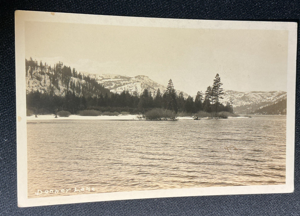 Vintage RPPC Postcard 1930s Donner Lake California Scenic