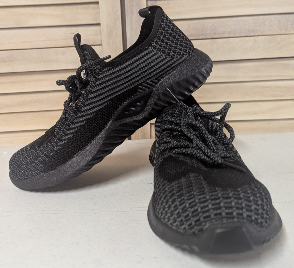 Black Steel Toe Women's 9 Mens 7 Safety Work Shoes Breathable Non Skid UCAYALI