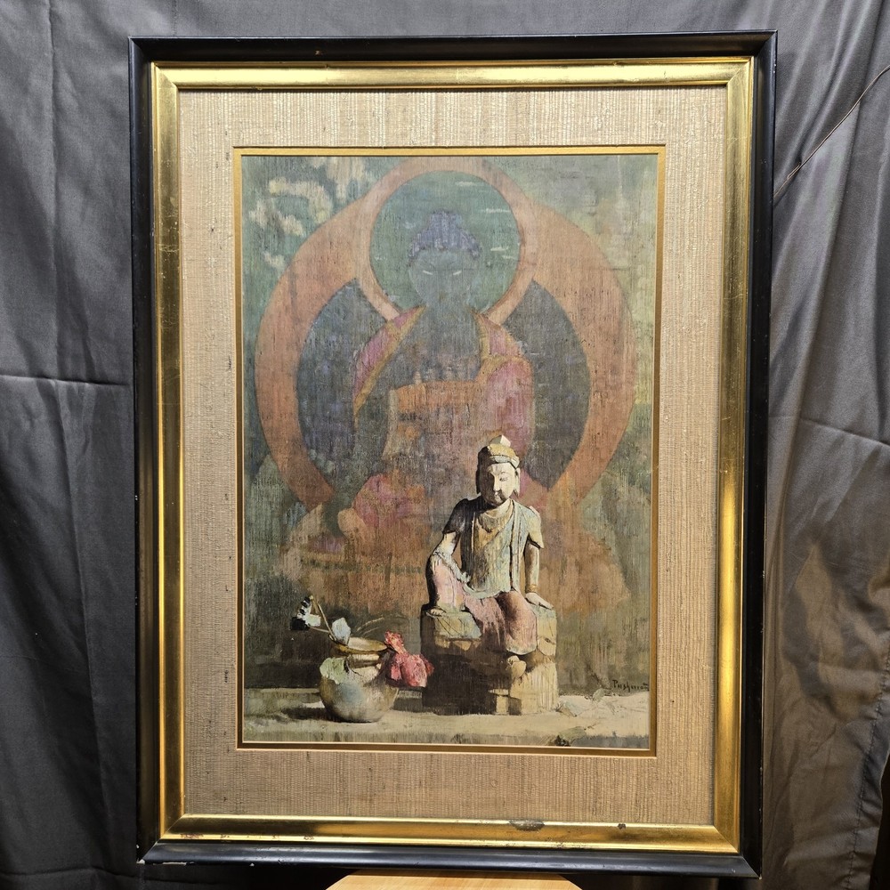 Vintage HOVSEP PUSHMAN Still Life WHEN AUTUMN IS HERE Lithograph SIGNED 23x30