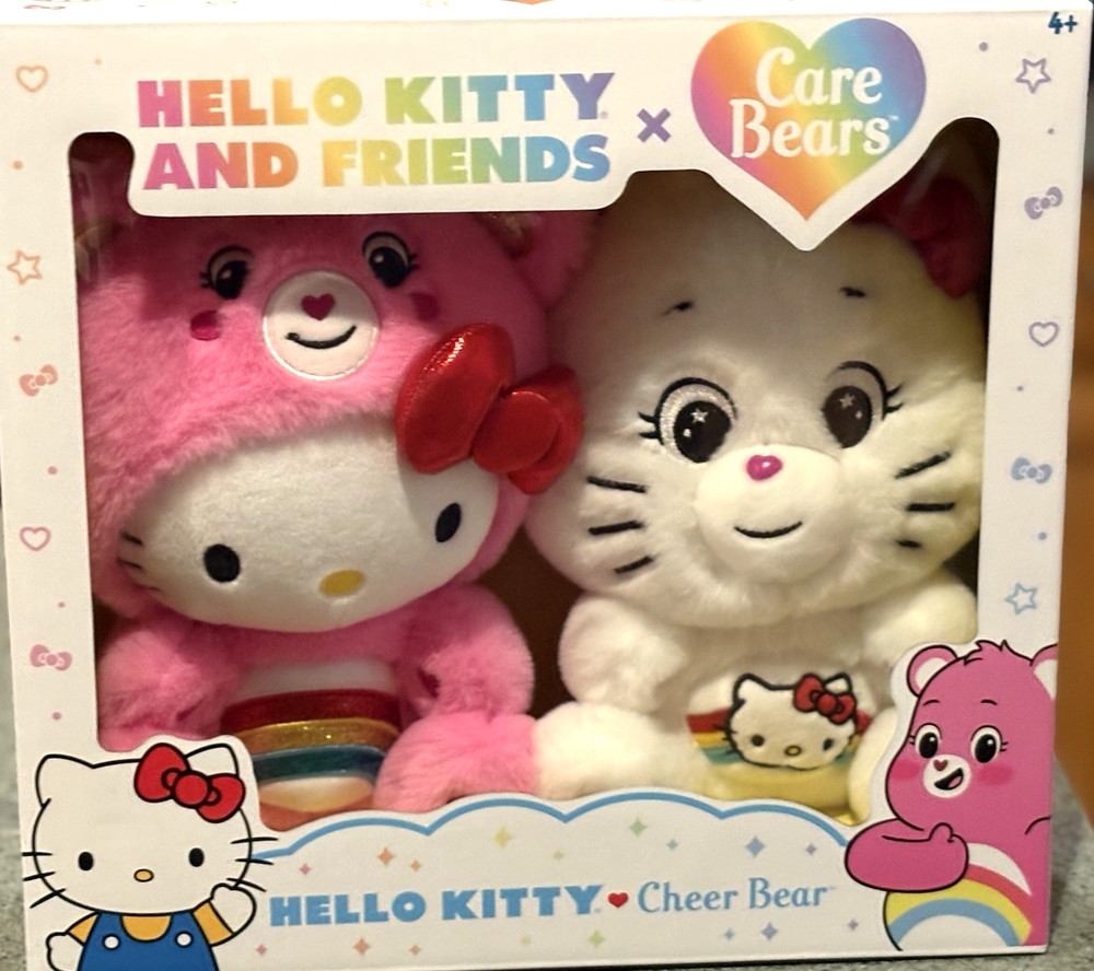 Hello Kitty and Friends x Care Bears Cheer Bear Sealed Box Set Plush Ready2 Ship