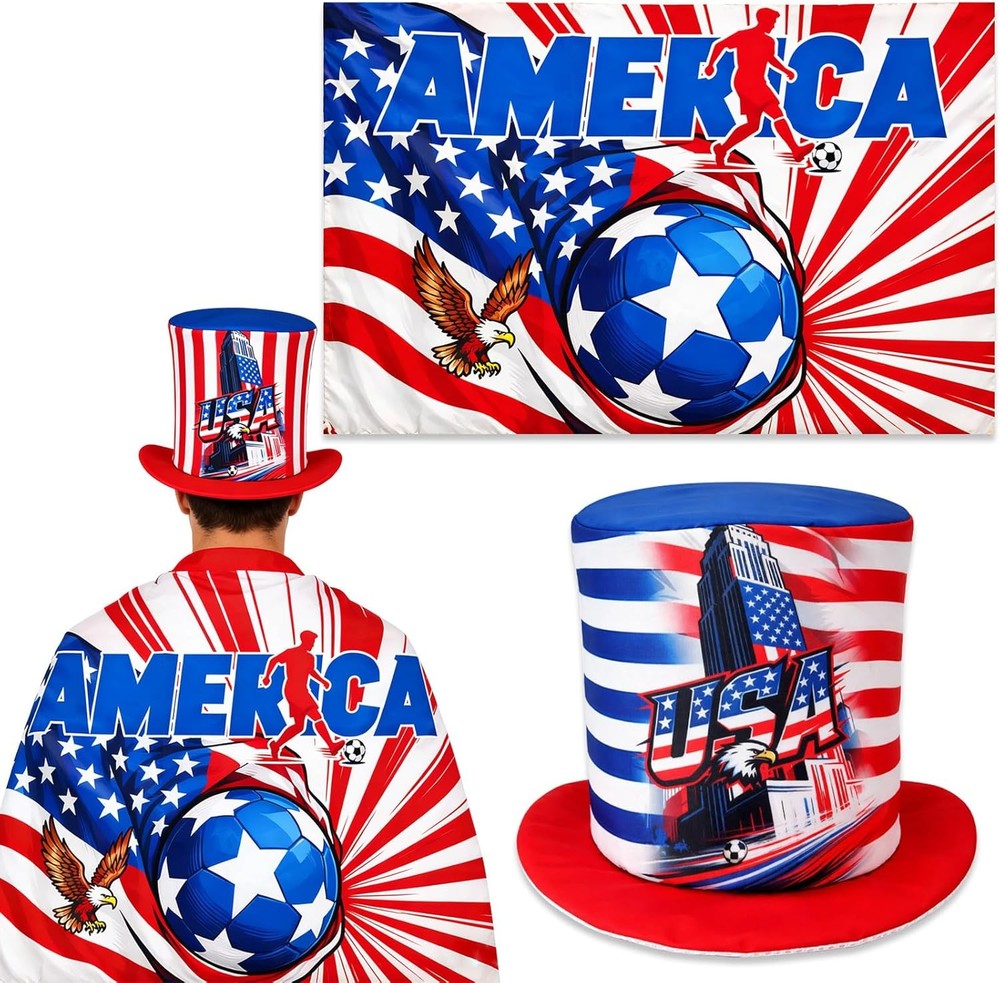 American Flag Stars Top Hat Wrap Uncle Sam 4th July Patriotic