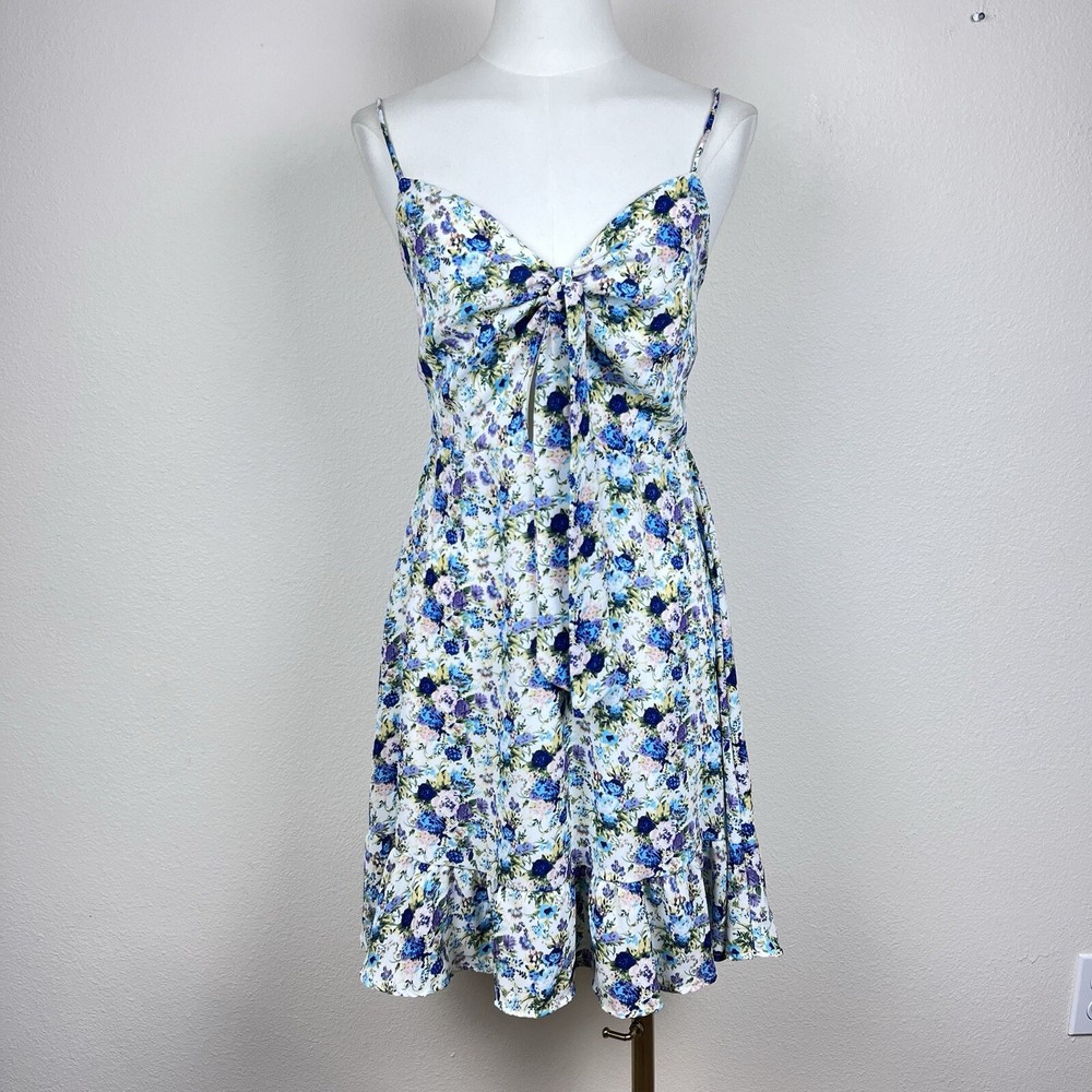 Altard State Dress Womens Medium Mini Ruffle Floral Cottagecore Sleeveless USA