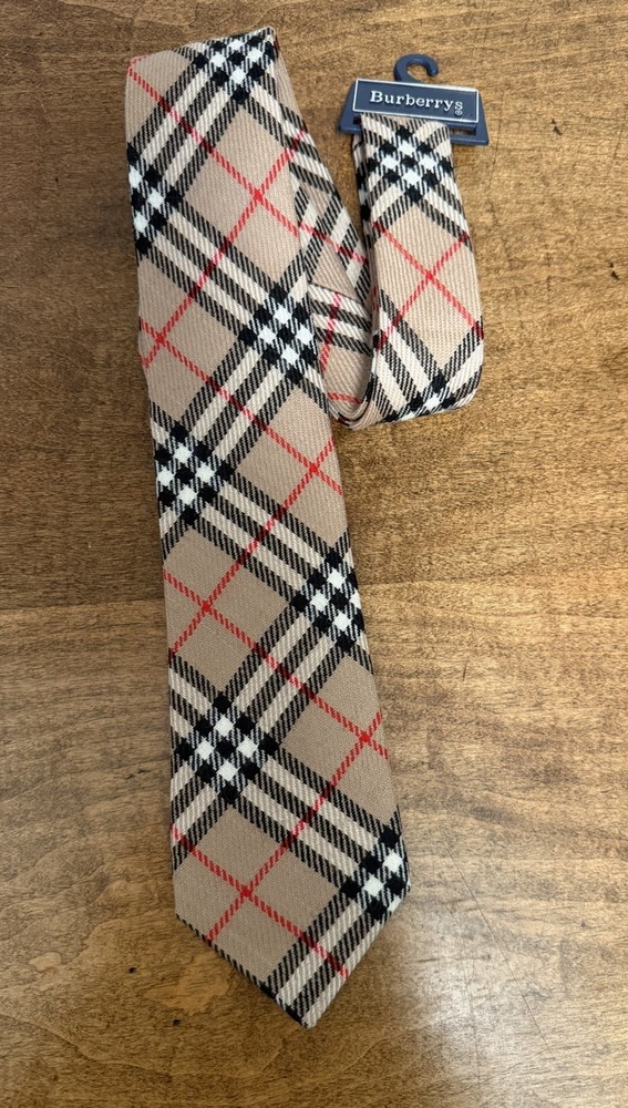 BURBERRYS' Burberry Nova Check Wool Tie, England, NEW