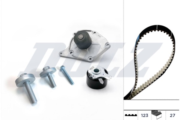 KD004 DOLZ Water Pump + Timing Belt Kit for Dacia, Nissan, Renault