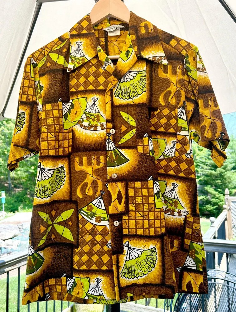 Cotton Bark Cloth Hawaiian Shirt Men Women Aloha Beach Summer Vacation Gift