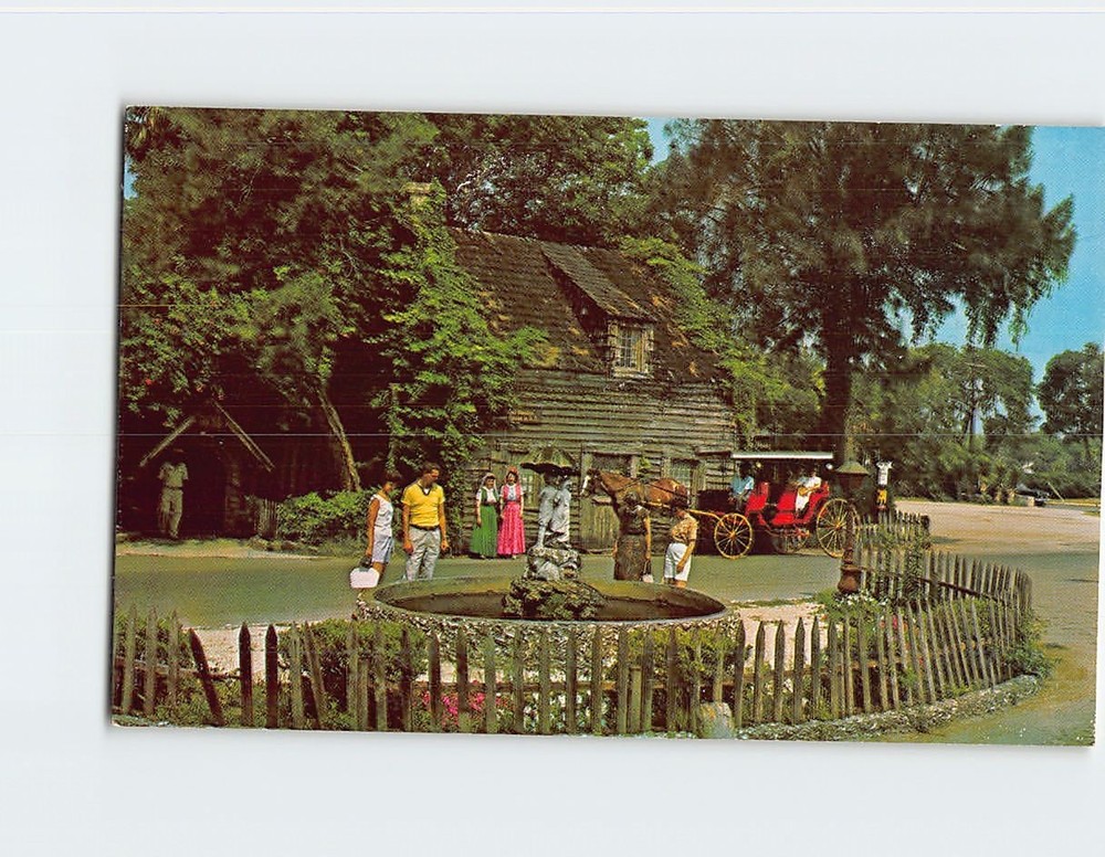 Postcard Oldest Wooden School House St. Augustine Florida USA
