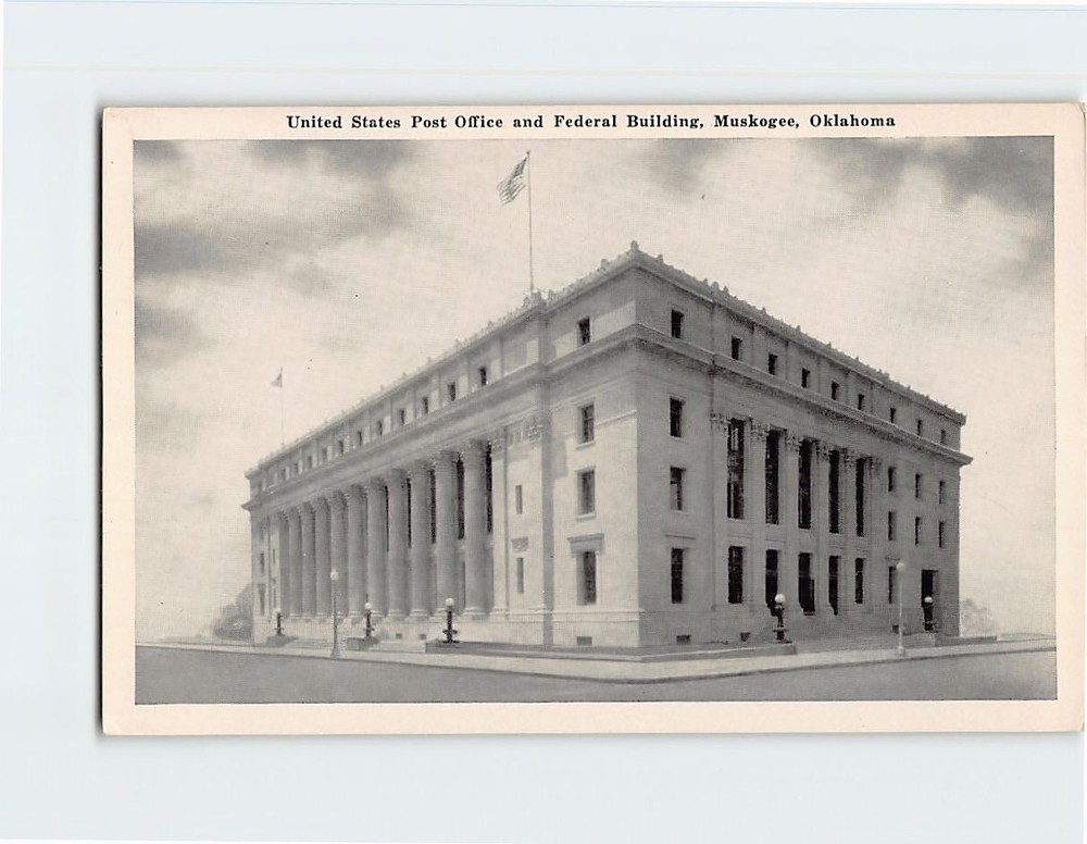 Postcard US Post Office & Federal Building Muskogee Oklahoma USA