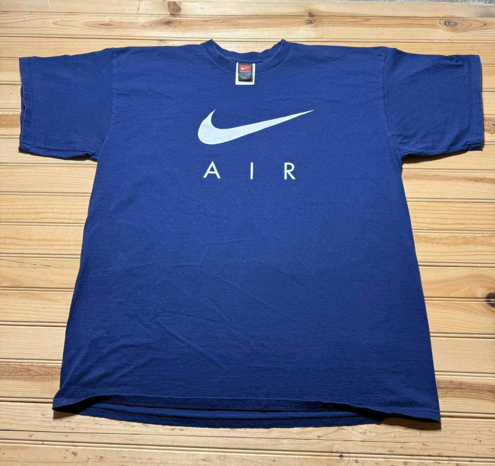 Vintage Y2K Nike Team Air Big Swoosh Logo Short Sleeve Crewneck Shirt - Size XXL