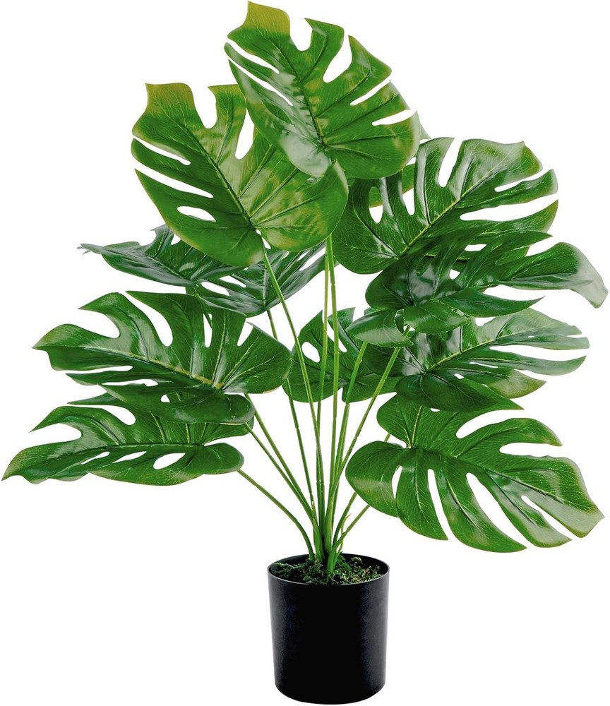 19Inch Large Artificial Palm Plant in Pot by Toopify - Realistic Green Decor