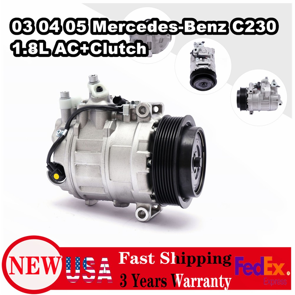 Mercedes-Benz C230 1.8L AC Compressor & Clutch Assembly 2003-2005