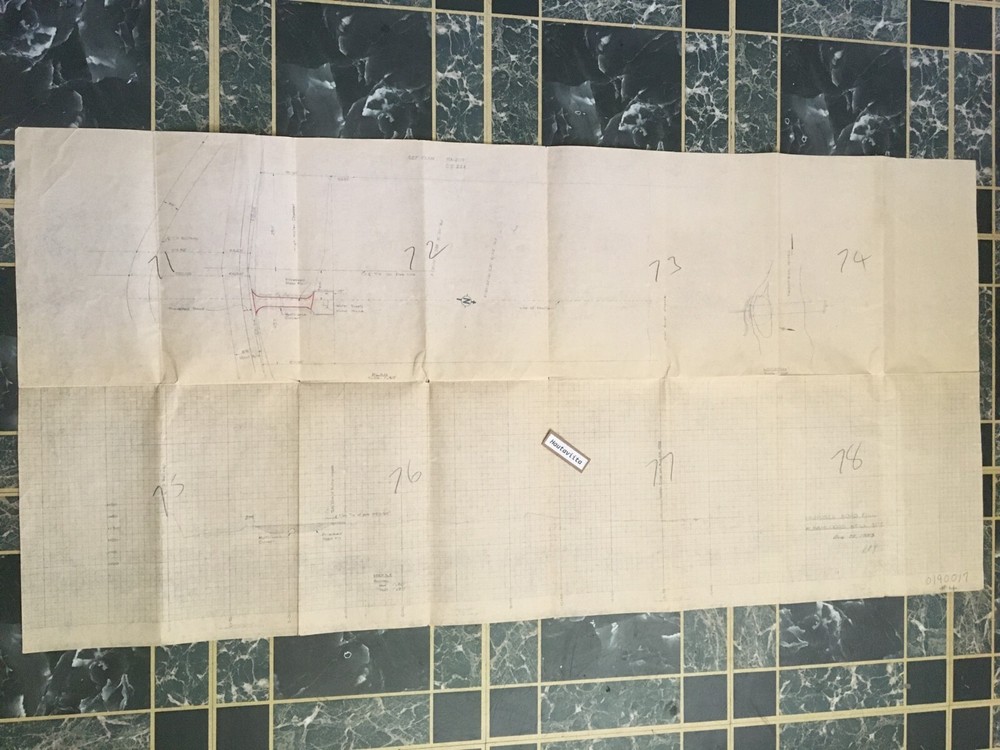 Kamloops BC Survey Map Proposed RoadFill Well Site Oil 1953 Canadian Bechtel
