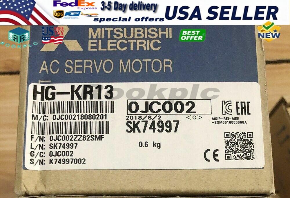 One MITSUBISHI HG-KR13 AC Servo Motor New In Box Fast Shipping