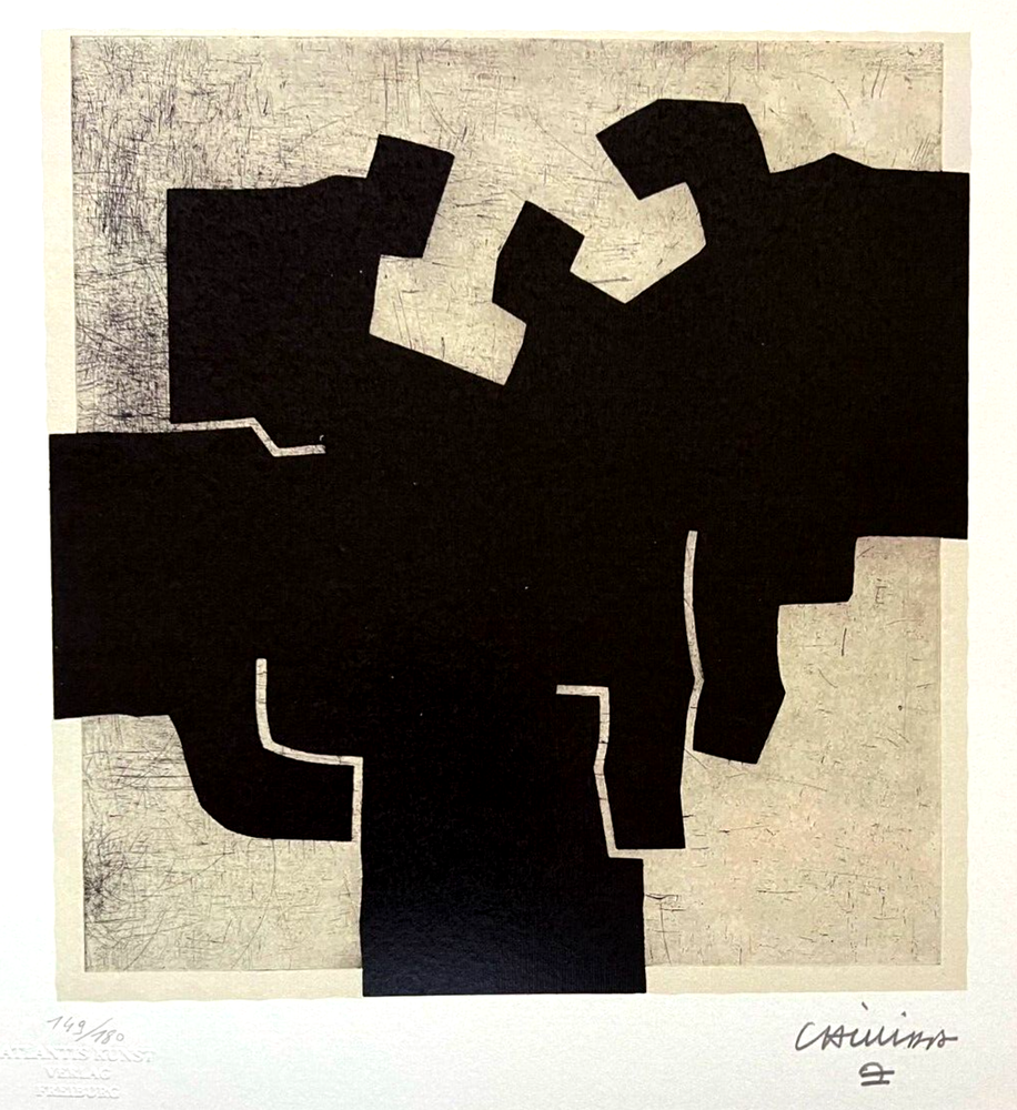 Eduardo Chillida Litografie COA Original Signiert Nummeriert Von Hand 180 Ex