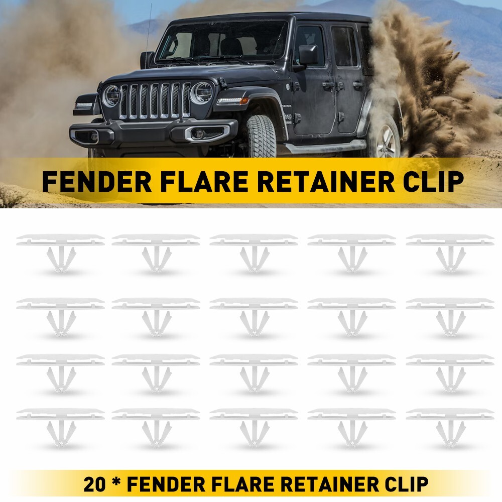 20PCS Fender Flare Clip Rocker Moulding Retainer For Jeep Wrangler Gladiator JT