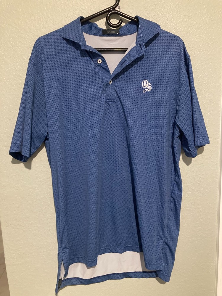 Turtleson Polo Shirt Men’s XL Blue Golf Shirt Performance Cool