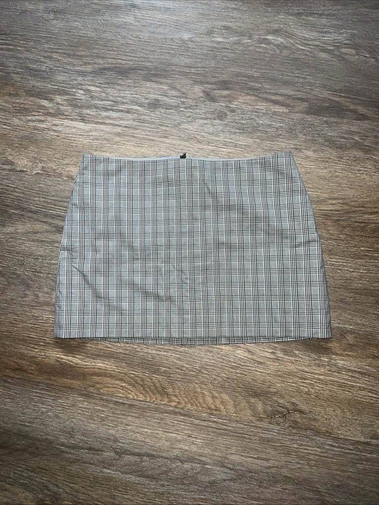 Vintage Laundry By Shelli Segal Cotton Blend Plaid Mini Skirt Sz 6 Fully Lined