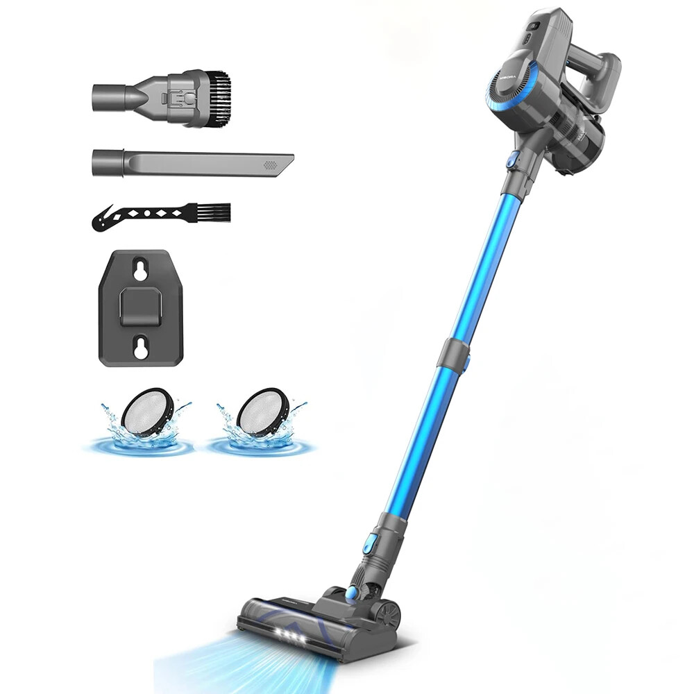 Cordless Upright Vacuum Cleaner, 20Kpa Ultra Lightweight Stick Vacuum For Carpet