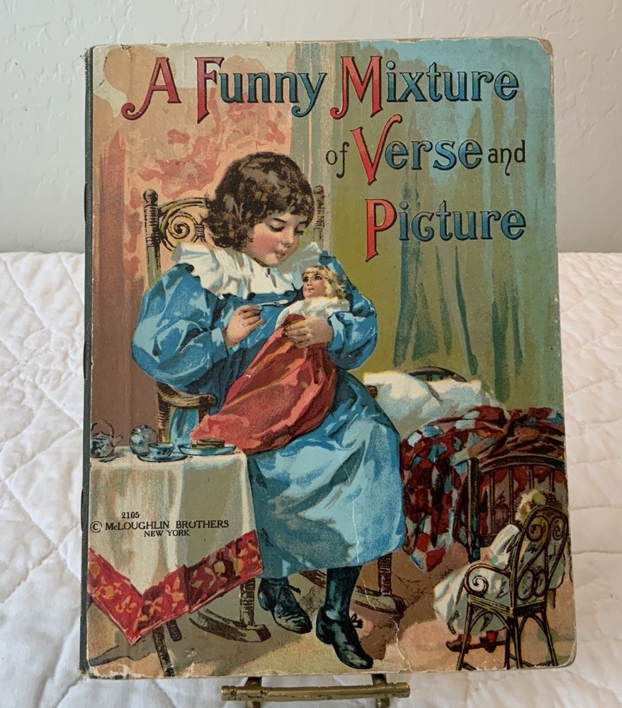 Antique Children’s Book, Funny Mixture Verse & Pictures, McLoughlin Bros, 1900s