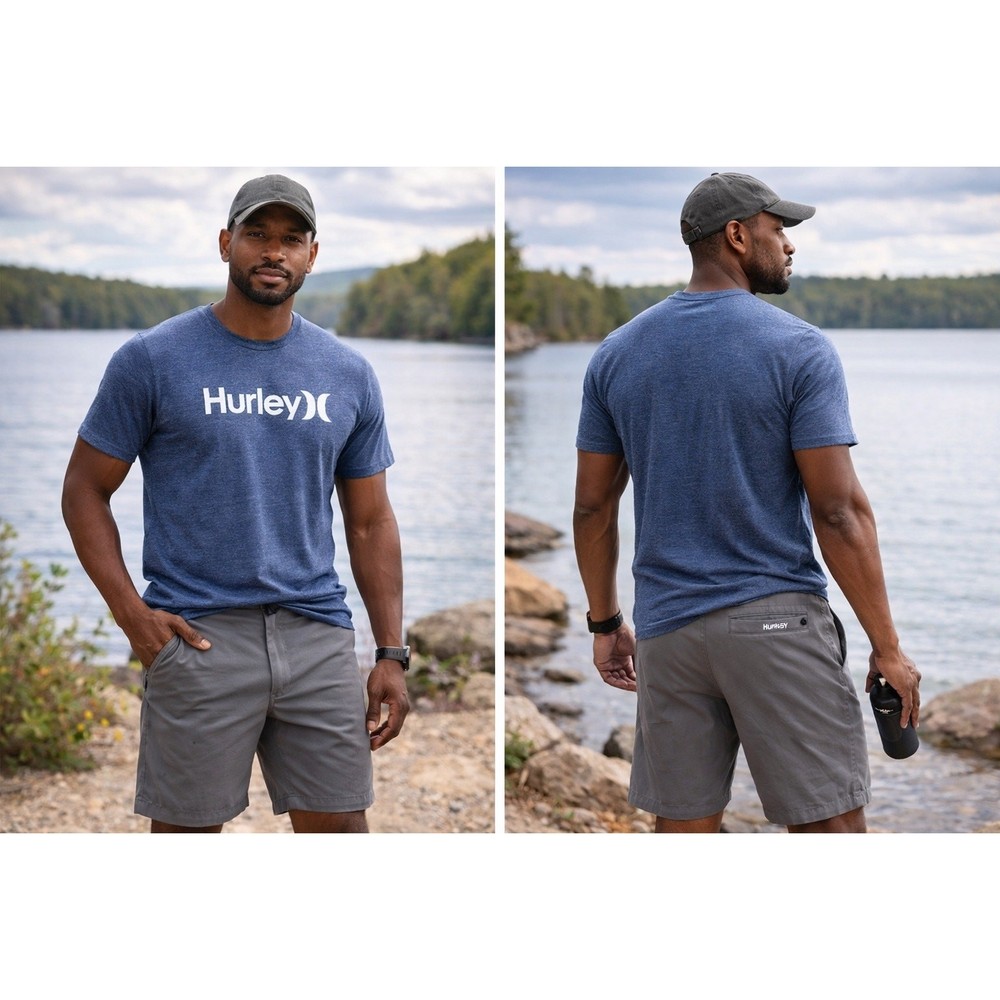 Nike x Hurley Dri-FIT Hybrid Shorts Mens 36 Gray Stretch Surf Golf everyday