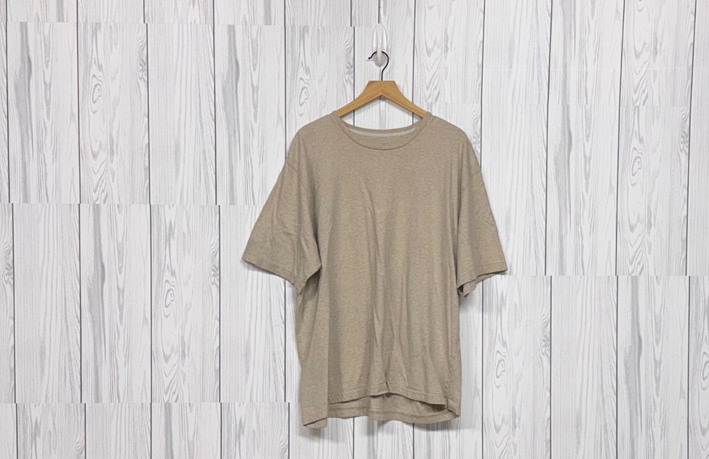 Cherokee t shirt mens size XXL short sleeve crew neck beige 100% cotton