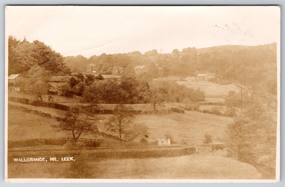 RPPC UK England Leek Wall Grange Staffordshire Stanley Series Photo Postcard
