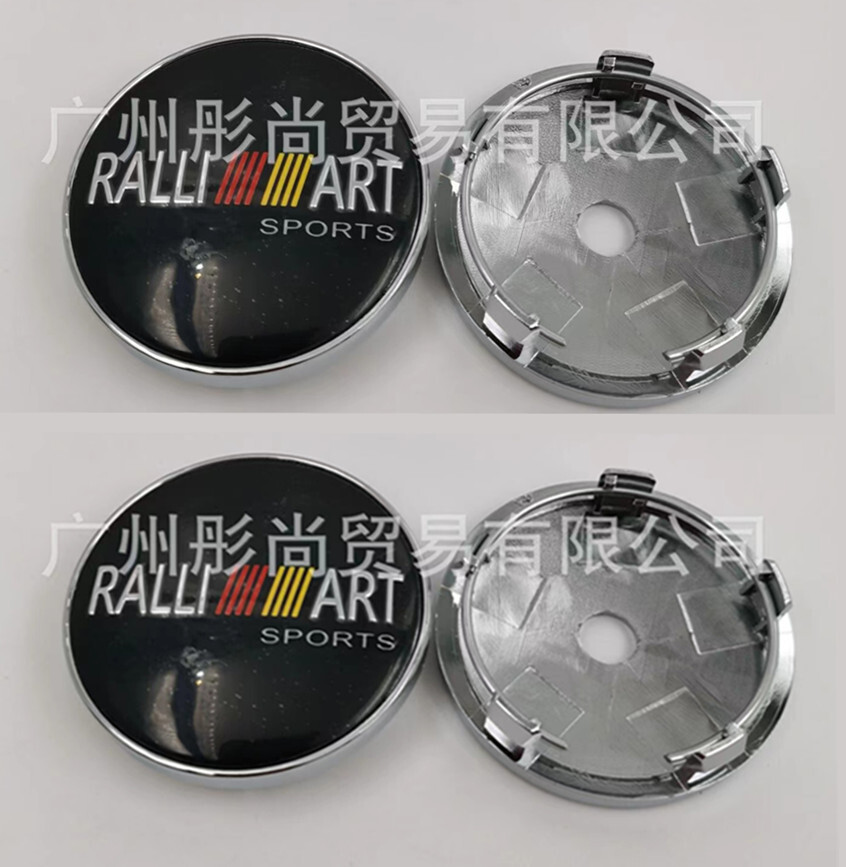 4Pcs 60mm Mitsubishi Ralliart Sports Wheel Center Cap Badge Hub Cover