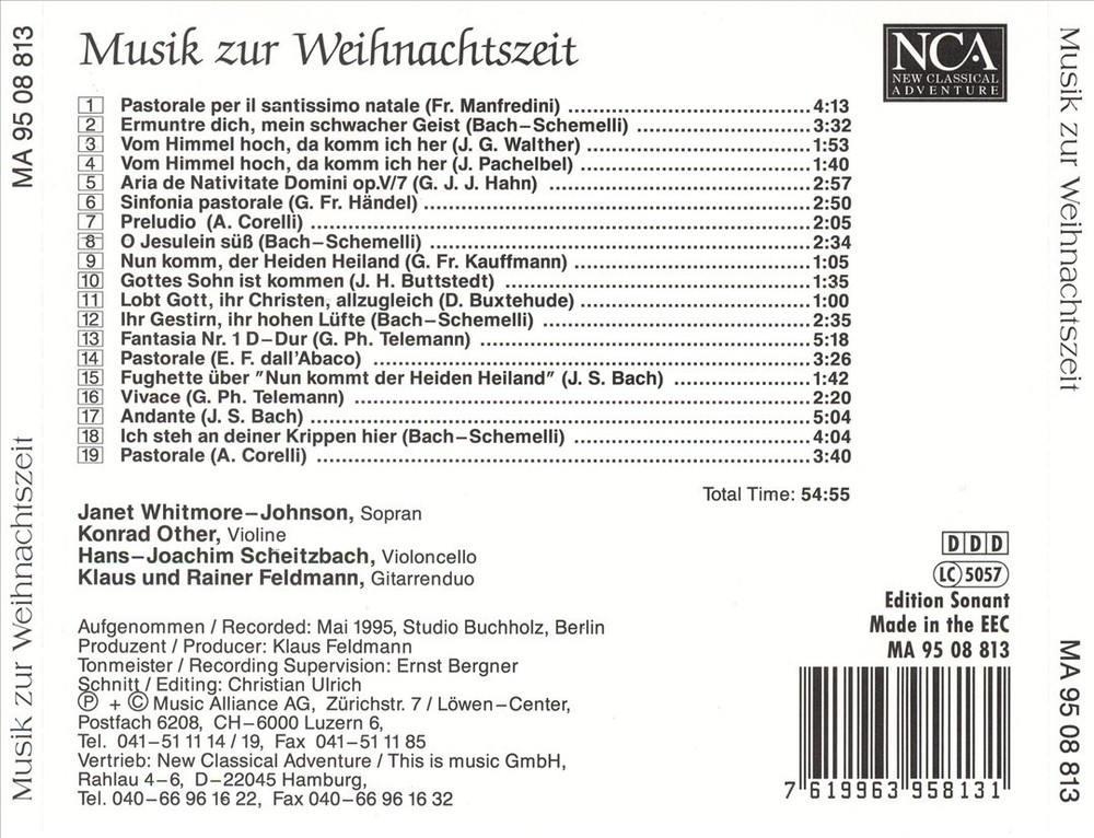 Various Artists Musik Zur Weihnachtszeit New Cd