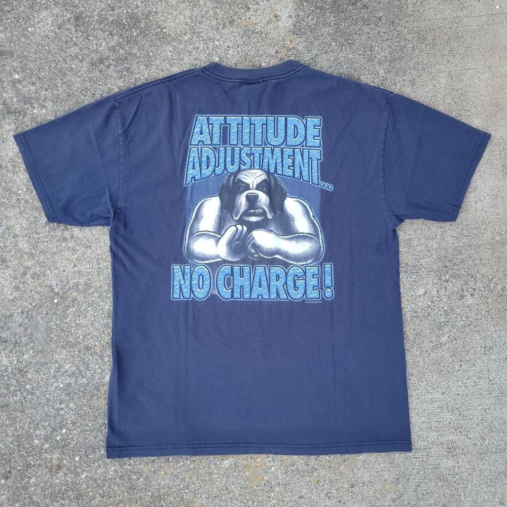 Big Dogs 2003 Y2k Attitude Adjustment Graphic Tee Size Large