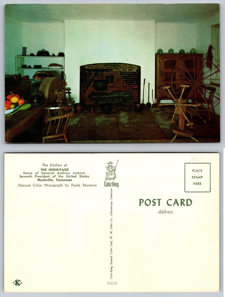 Andrew Jackson Hermitage Kitchen Nashville TN Vintage ColorKing Postcard
