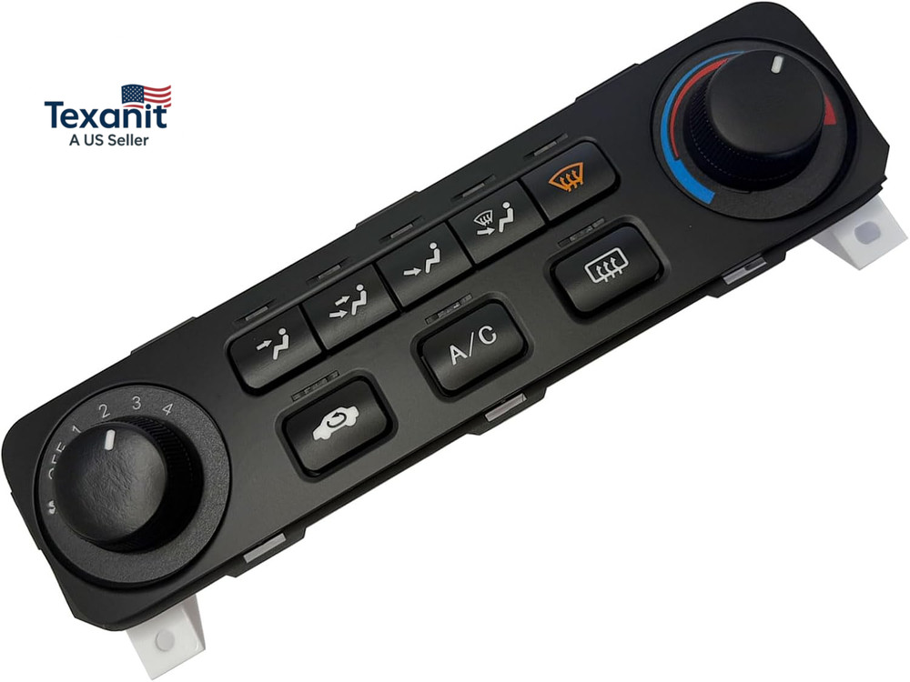 Black A/C Control Panel Compatible with Honda Accord 2.3L L4/3.0L V6 2001-2002 A