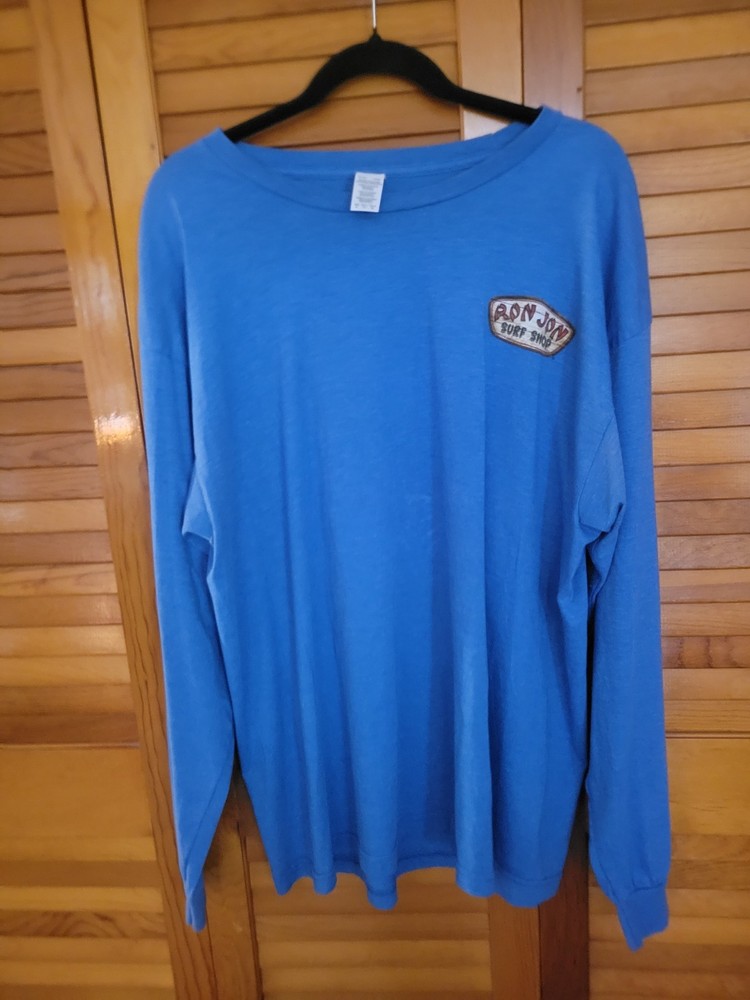 Men's Beach RON JON Surf Shop Blue Long Sleeved Tshirt Sz XL Summer Surfer