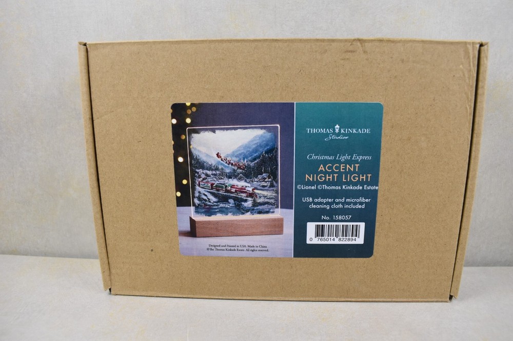 Thomas Kinkade Lionel Train Christmas Accent Night Light-image