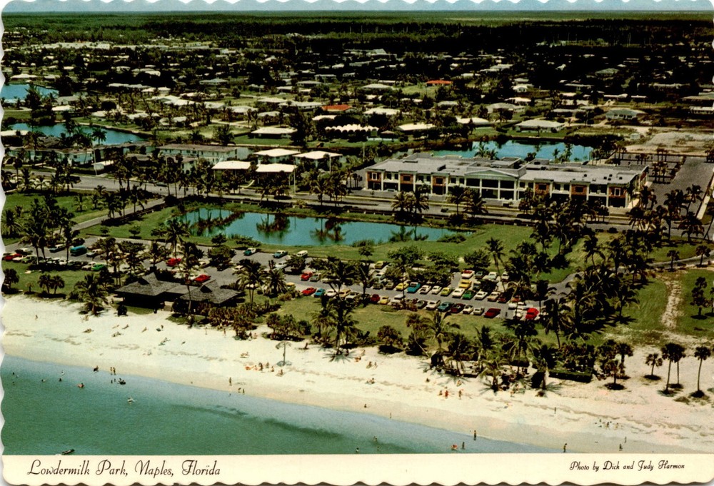 Lowdermilk Park, Naples, Florida, Gulf of Mexico, Gulf Shore Square, Postcard