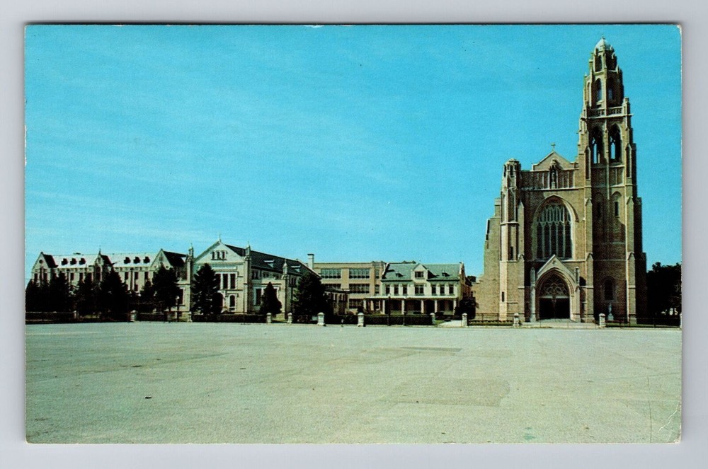 Long Island NY-New York, St Agnes Cathedral, Antique Vintage Souvenir Postcard