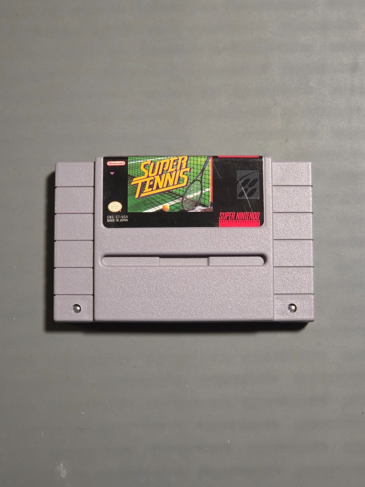 Retro Super Nintendo SNES Super Tennis Authentic Game - Tested & Working