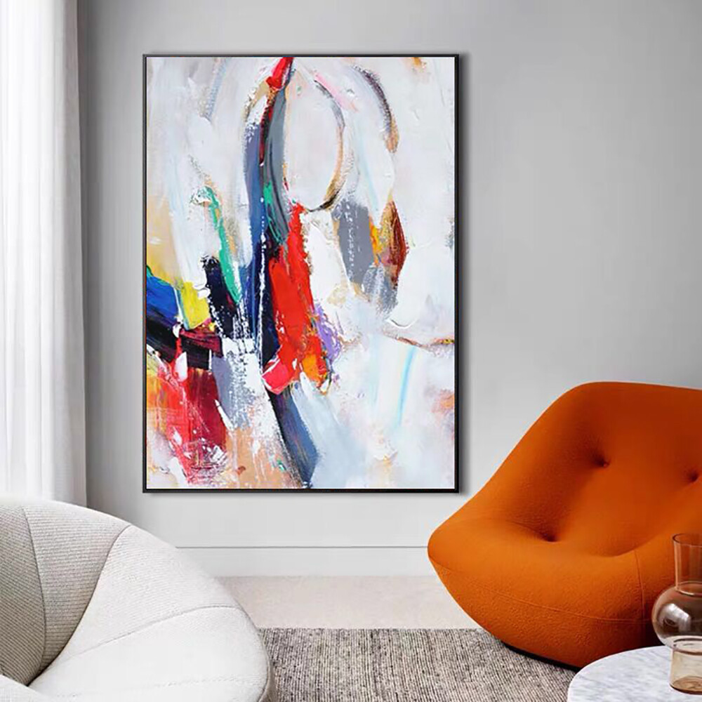 Abstract Artwork Modern Oil Painting On Canvas Handmade Colorful Thick Oil
