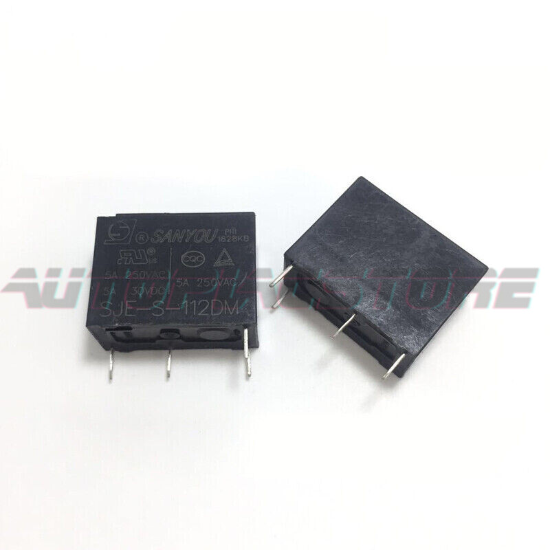 10Pcs SANYOU SJE-S-112DM 12VDC Power Relay 4Pins 5A 250VAC~