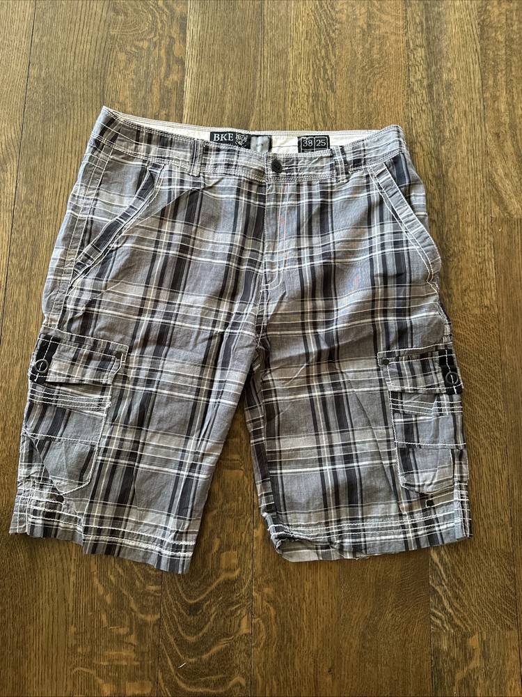 BKE Board Shorts Plaid Men’s 38 Slim Casual Cotton Lightweight