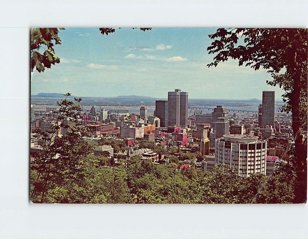 Postcard View fo the Business Section Montreal Quebec Canada