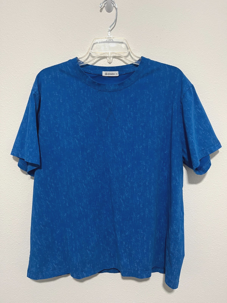Kliegou Men's Crewneck T-shirt Blue Short Sleeve Size XL - Excellent Condition