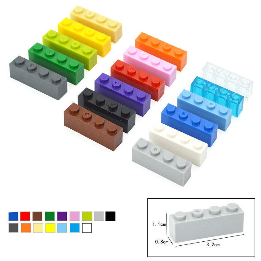Lego 40pcs White Bluish Gray 1x4 Brick Bulk Pack for City Star Wars Sets