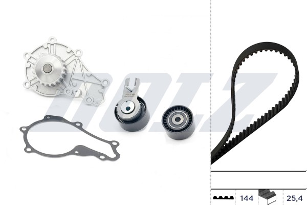 KD015 DOLZ Water Pump + Timing Belt Kit for Citroen, Ford, Mazda, Peugeot, Toyota